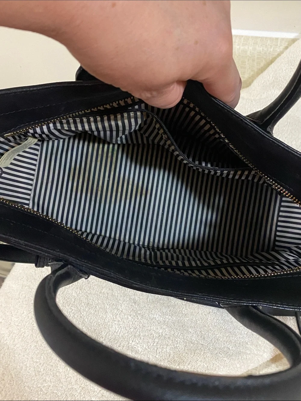 kate spade Black Saffiano Satchel with Crossbody Strap